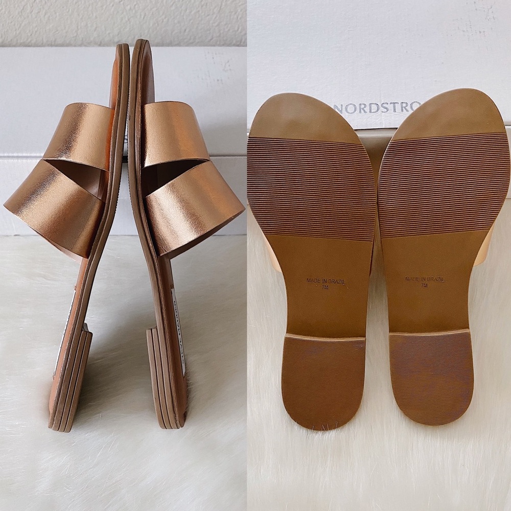 ✨New STEVE MADDEN Alexandra Slides Rose Gold - Picture 8 of 8